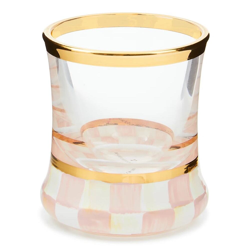 NEW Mackenzie Childs Rosy Check Shot Glass 2oz
